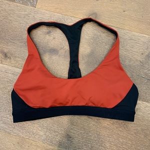 Lululemon Burnt Orange & Black Sports Bra
